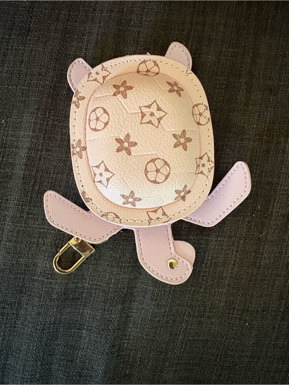 Pink Turtle Coin Pouch Keychain